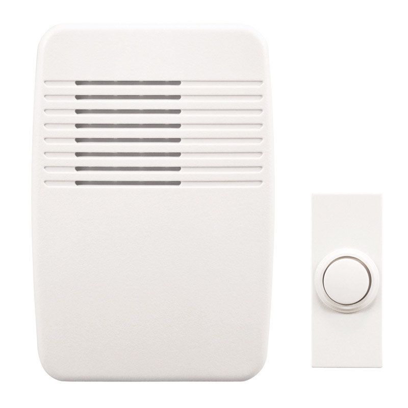 Heath Zenith White Wireless Door Chime Kit Stine Home + Yard The