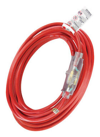 Ace Outdoor Extension Cord 12/3 SJTOW 50 ft. L Red