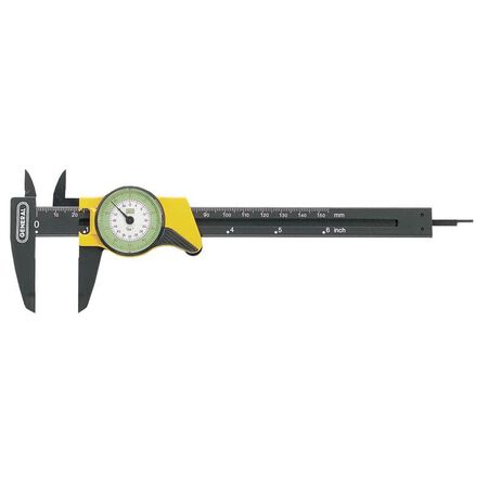 General 6 in. L X 3-1/4 in. W Dial Caliper 1 pc