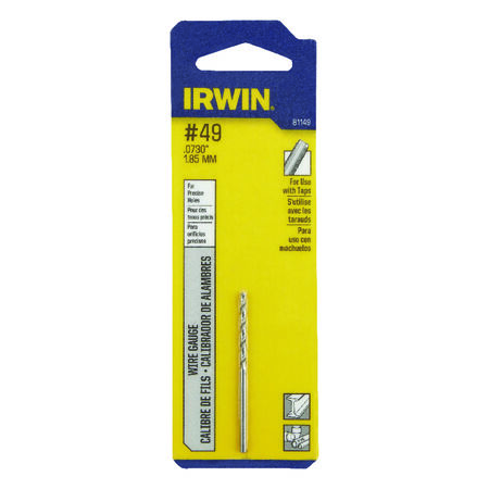 Irwin #49 X 2 in. L High Speed Steel Wire Gauge Bit 1 pc