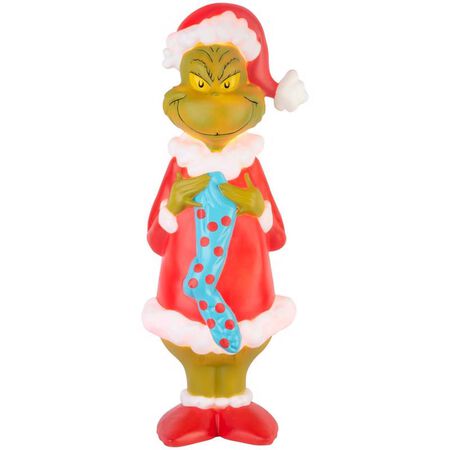 Dr. Seuss Incandescent White Grin. with Stocking 24 in. Blow Mold