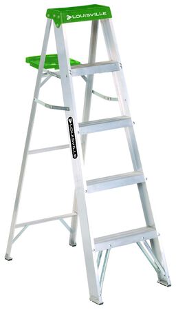 5 ft Louisville AS4005 Aluminum Step Ladder, Type II, 225 lb Load Capacity