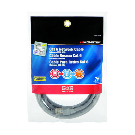 Ace Gray 7 ft. L Networking Cat6 Cable