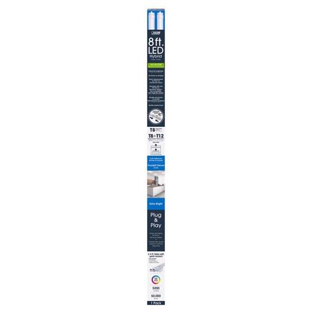 Feit Linear T8/T12 Daylight 93.3 in. 1 Pin Linear LED Tube Light Bulb 59 Watt Equivalence 1 pk