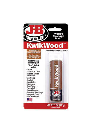 J-B Weld KwikWood Tan Putty Stick 1 oz