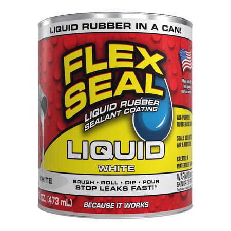 Flex Seal Family of Products Flex Seal White Liquid Rubber Sealant Coating 16 oz