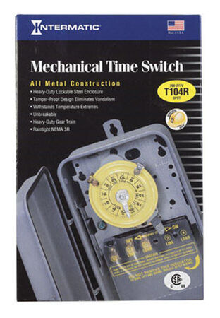 Intermatic Indoor and Outdoor Mechanical Time Switch 40 amps 208-277 volts Gray