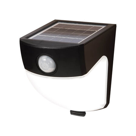 All-Pro Motion-Sensing 120 deg. LED Black Outdoor Floodlight Solar Powered
