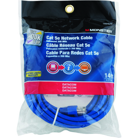 Monster Just Hook It Up 14 ft. L Category 5E Networking Cable