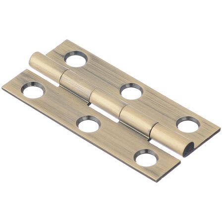 Ace 2 in. W X 1 in. L Antique Brass Brass Narrow Hinge 2 pk