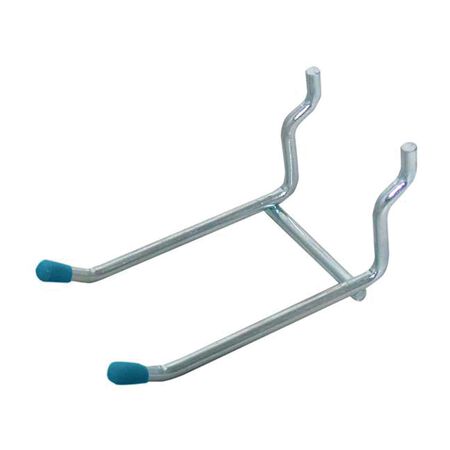 Crawford 3 in. L Zinc-Plated Silver Steel Pegboard Double Arm Hanger Holder 6 lb. cap. 1 pk