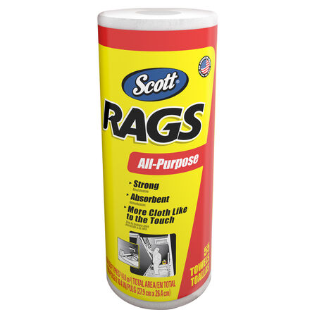 Scott Paper Rags 9.4 in. W X 11 in. L 55 pc 1 pk
