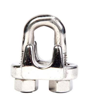 Campbell 0.2 in. Dia. Polished Stainless Steel Wire Rope Clip 10 pk