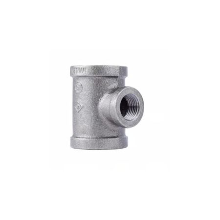 STZ Industries 1 in. FIP each x 1 in. D FIP 1/2 in. D FIP Black Malleable Iron Reducing Tee