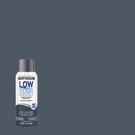 Rust-Oleum Low Odor Matte Deep Sea Spray Paint 11 oz.