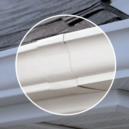 Amerimax 5 in. W White Aluminum K Slip Joint Connector