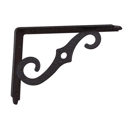 Hampton Black Steel Shelf Support 12 Ga. 5 in. L 80 lb