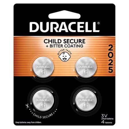 Duracell Lithium Coin 2025 3 V Electronic/Watch Battery 4 pk