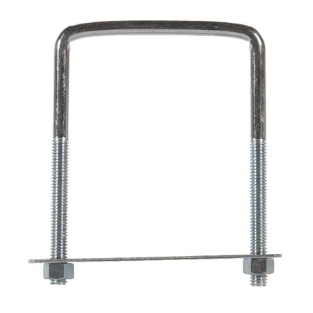 Hampton 3/8 in. X 3.7 in. W X 5 in. L Coarse Zinc-Plated Steel Lumber Size Square Bend U-Bolt