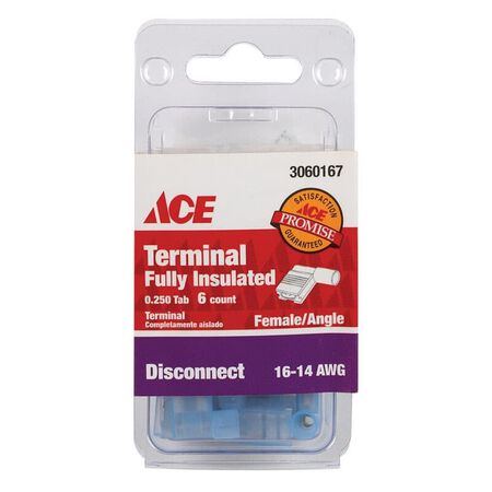 Ace Female Disconnect Blue 6 pk