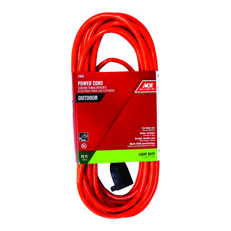 Ace Indoor or Outdoor 25 ft. L Orange Extension Cord 16/3 SJTW