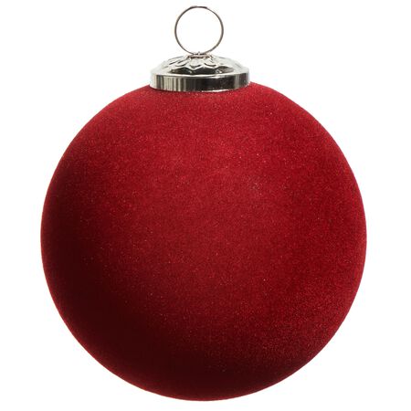 Raz Imports 5 in. Berry Flocked Ball Ornament