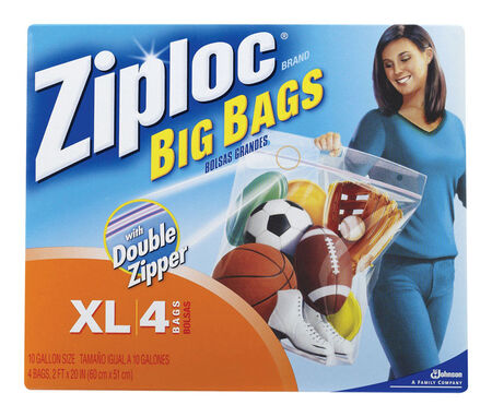 Ziploc Big Bags Storage Bag 10 gal. Clear 24 in. D
