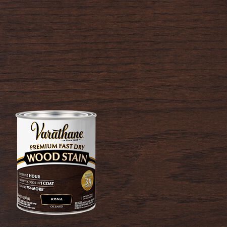 Varathane Semi-Transparent Kona Oil-Based Urethane Modified Alkyd Fast Dry Wood Stain 1 qt