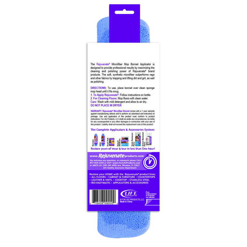 Rejuvenate Bonnet Microfiber Cloth Applicator 5 3 In W 1 Pk
