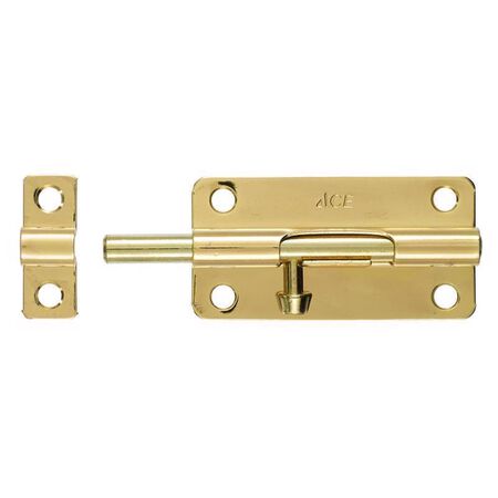 Ace 4 in. L Brass-Plated Steel Barrel Bolt 1 pk