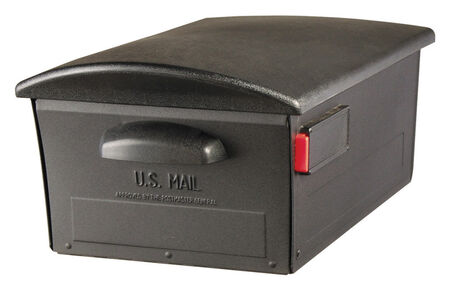 Gibraltar Mailboxes Mailsafe Classic Plastic Post Mount Black Mailbox