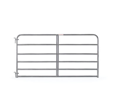 8' 6-bar economy galvanized tube gate, 1 3/4" 20 gauge Z-brace