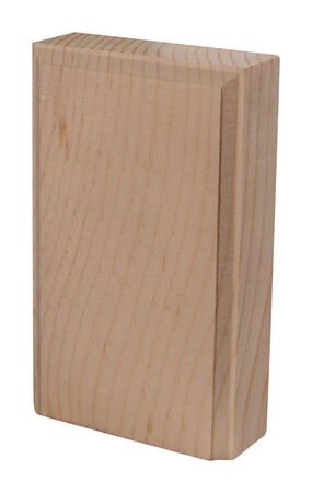 Alexandria Moulding Casing Trim Block Pine 4-1/2 in. H x 2-3/4 in. W x 1 in. D