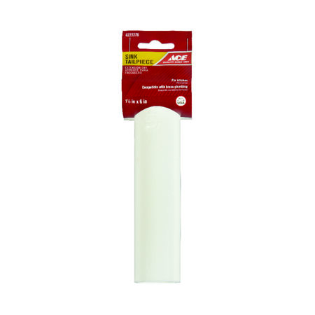Ace 1-1/2 in. D X 6 in. L Polypropylene Tailpiece