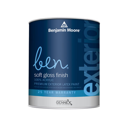 Benjamin Moore Ben Soft Gloss White Paint and Primer Exterior 1 qt