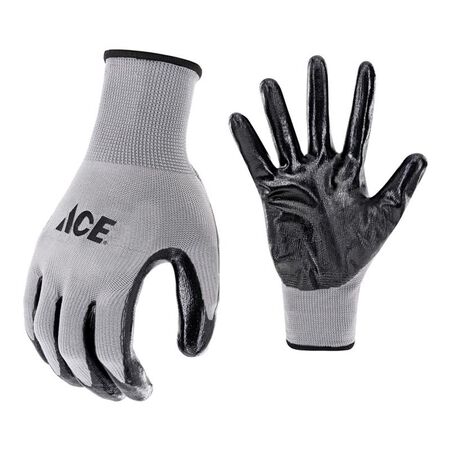 Ace Men's Indoor/Outdoor Coated Work Gloves Red L 1 pair