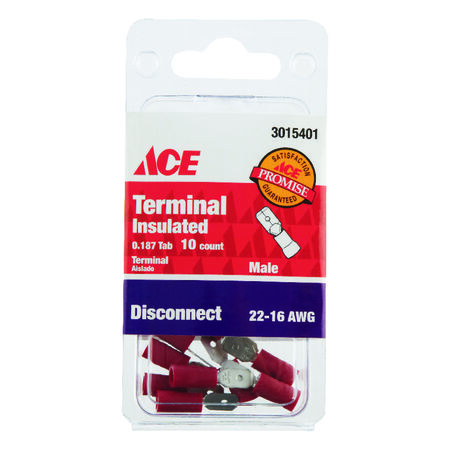 Ace Male Disconnect Red 10 pk