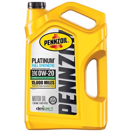 Pennzoil Platinum 0W-20 Gasoline Synthetic Motor Oil 5 qt 1 pk