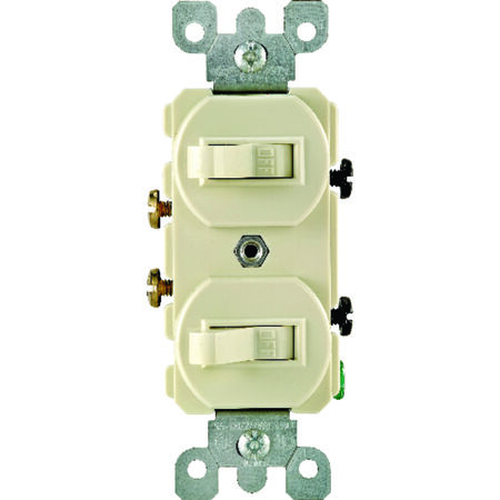 Leviton 15 amps Single Pole Toggle Switch Ivory 1 pk