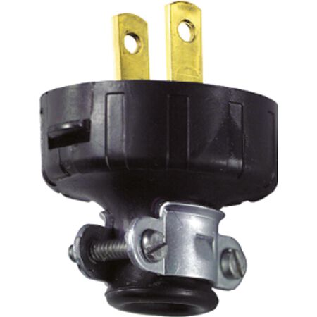 Leviton Residential Vinyl Straight Blade Plug 1-15P 18-14 AWG 2 Pole 2 Wire