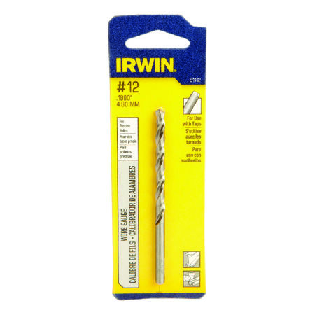 Irwin #12 X 3-1/2 in. L High Speed Steel Wire Gauge Bit 1 pc