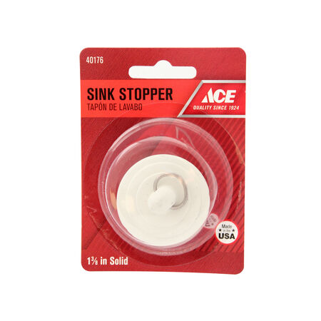 Ace 1-3/8 in. White Rubber Sink Stopper