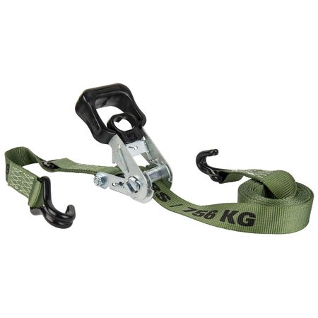 Keeper 1.5 in. W X 12 ft. L Forest Green Ratchet Tie Down Strap 1666 lb 1 pk