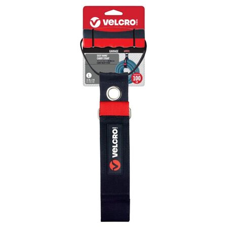 VELCRO Brand Large-Size Heavy-Duty Carry Strap, 2 in. W, Nylon, Black, 100 lb.