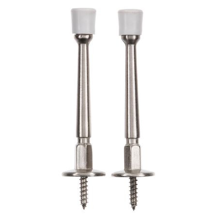 Ace 3 in. W Metal Satin Nickel Bronze Rigid Door Stop Mounts to door and wall 1/8 in.