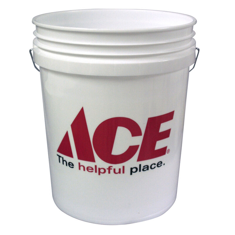 Ace White 5 gal. Plastic Bucket Stine Home + Yard The Family You