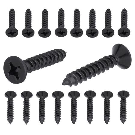 Ace No. 12 X 1-1/4 in. L Phillips Black Coarse Wood Screws 18 pk