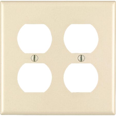 Leviton Almond 2 gang Thermoset Plastic Duplex Wall Plate 1 pk