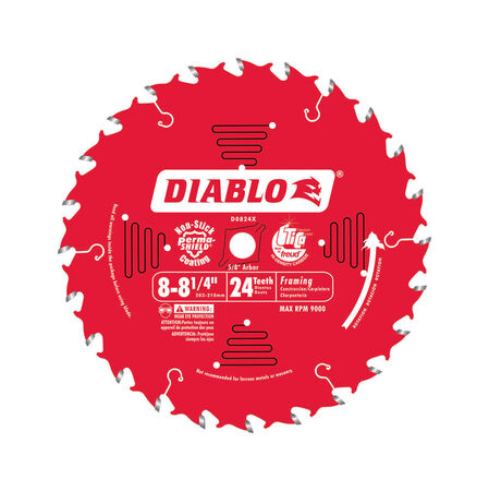Diablo 8 in. D X 5/8 in. TiCo Hi-Density Carbide Framing Blade 24 teeth 1 pc