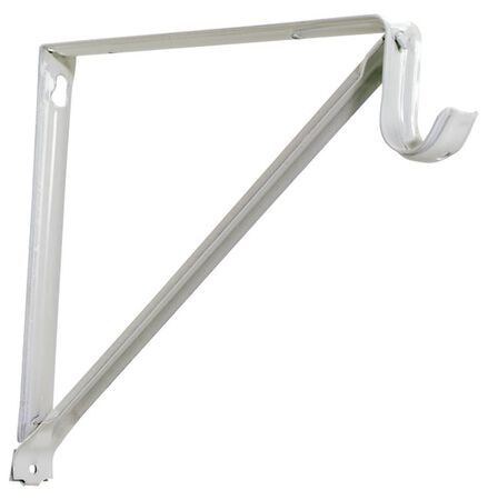 Knape & Vogt John Sterling White Steel Shelf/Rod Bracket 16 Ga. 11 in. L 150 lb